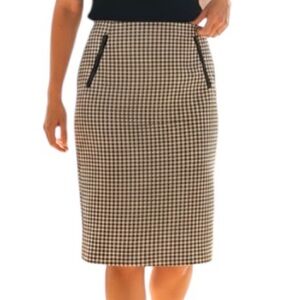 Rachel Zoe Monochrome Grid Pencil Skirt